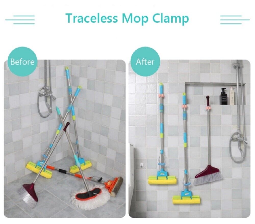 Kitcheniva 5 PCS Wall Mount Mop Broom Holder