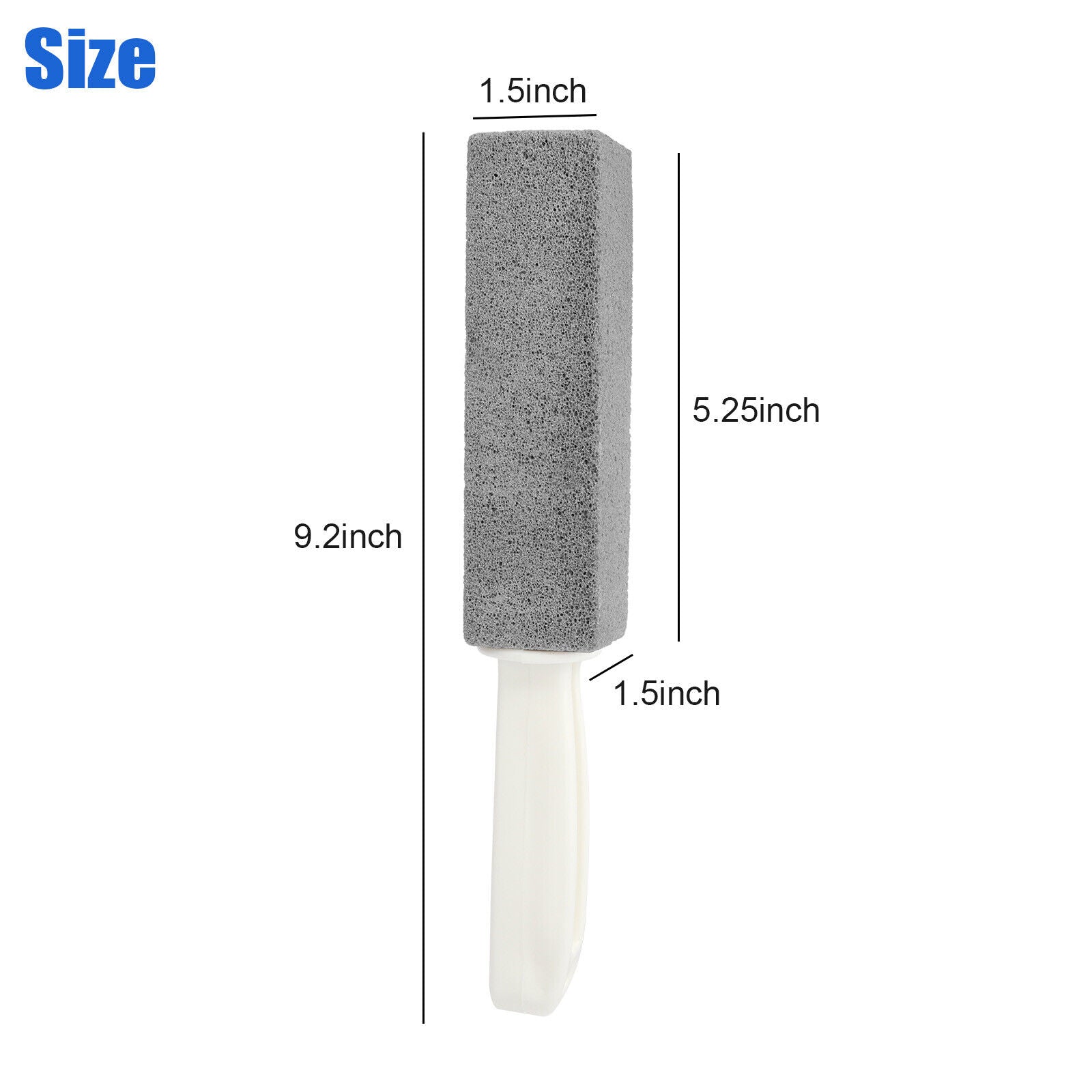 Kitcheniva 2-Piece Pumice Stone Heavy Duty Handle Toilet Scouring Stain Remover