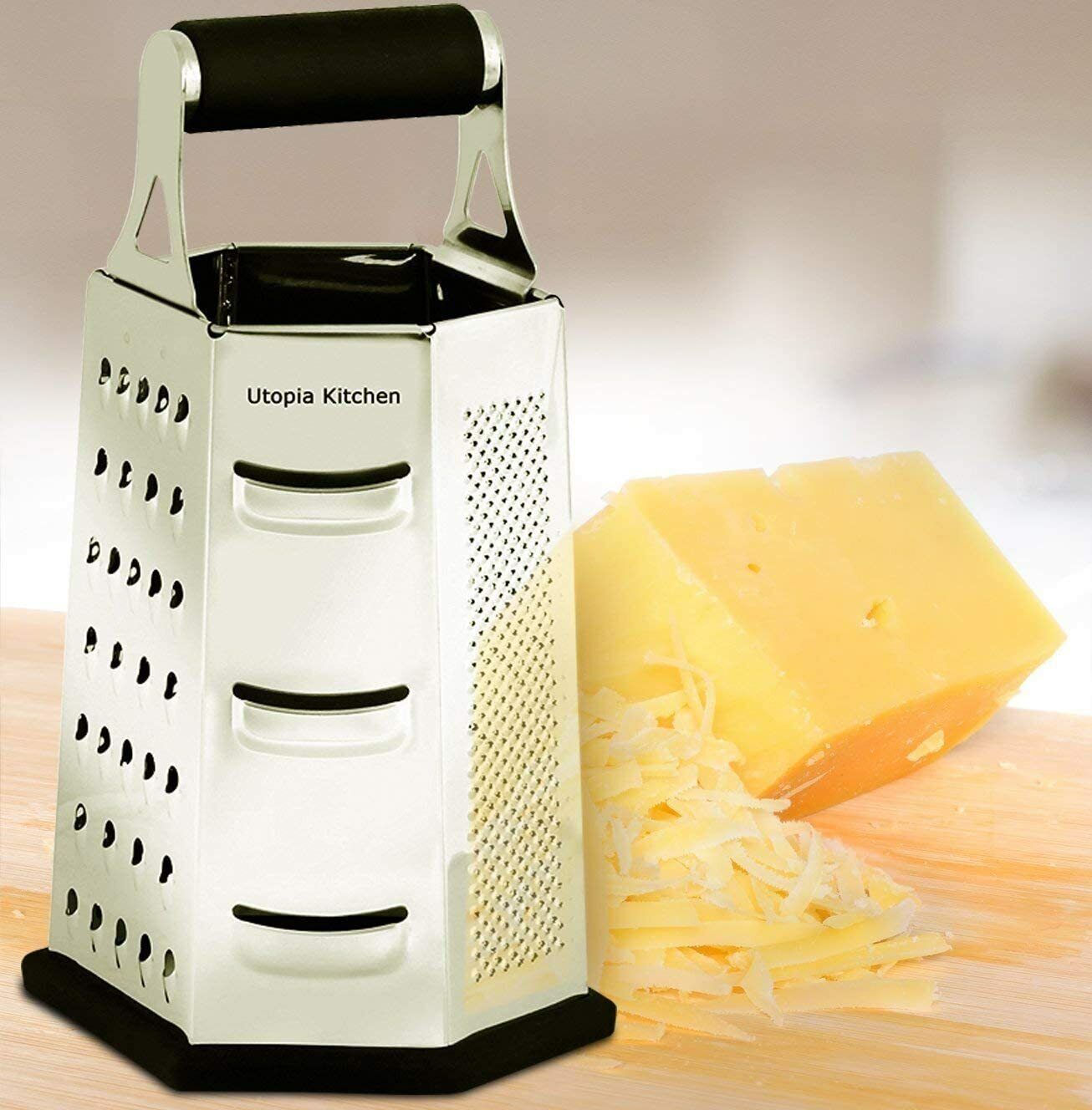 Utopia Cheese Grater 6 Sided Cheese Shredder