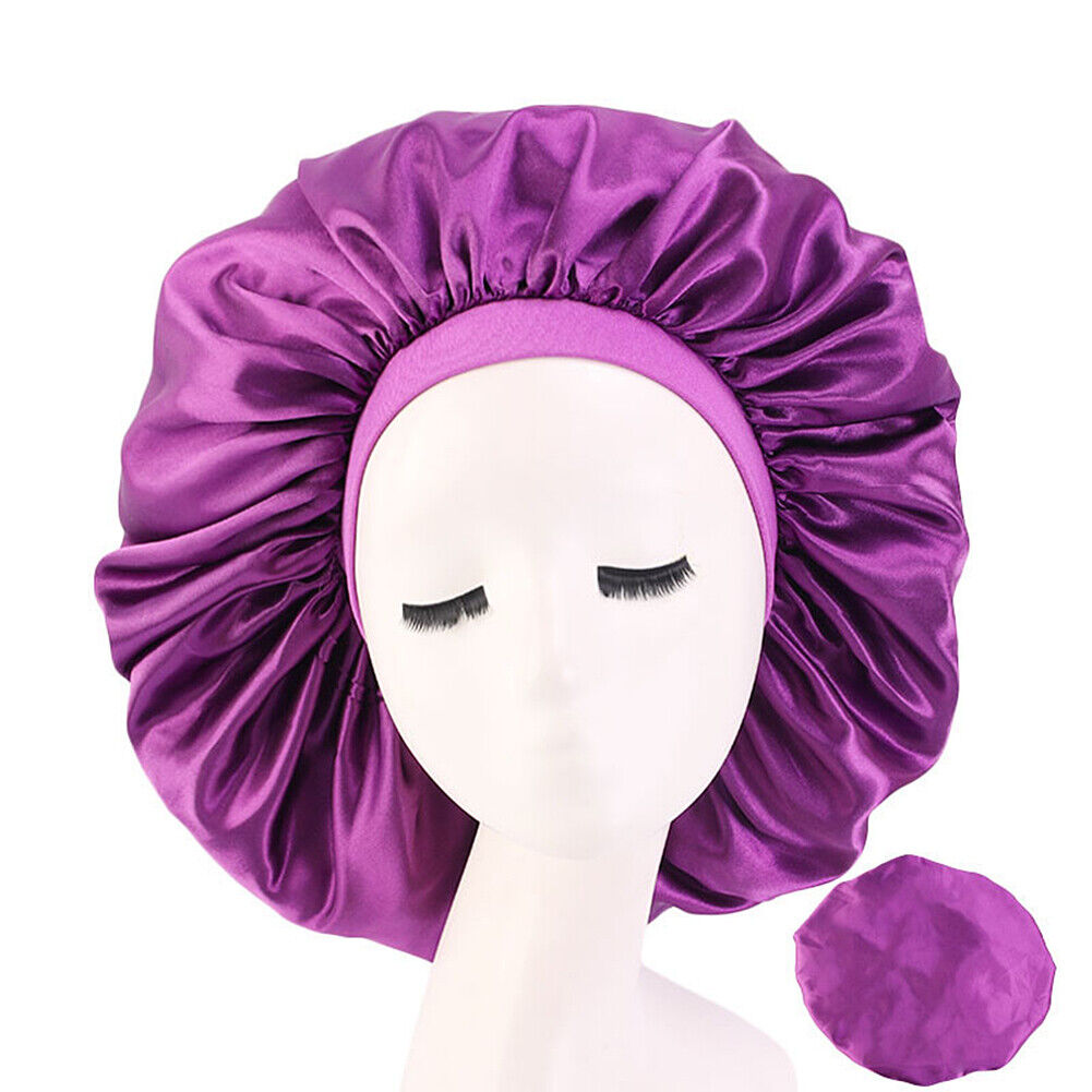 Kitcheniva Extra Large Long Hair Care Satin Bonnet Cap