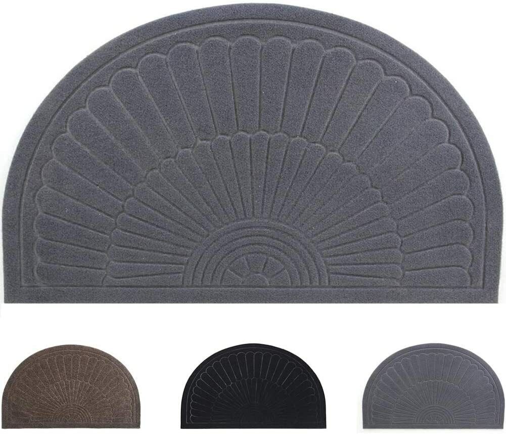 Kitcheniva Rubber Doormat Indoor Outdoor Half Round