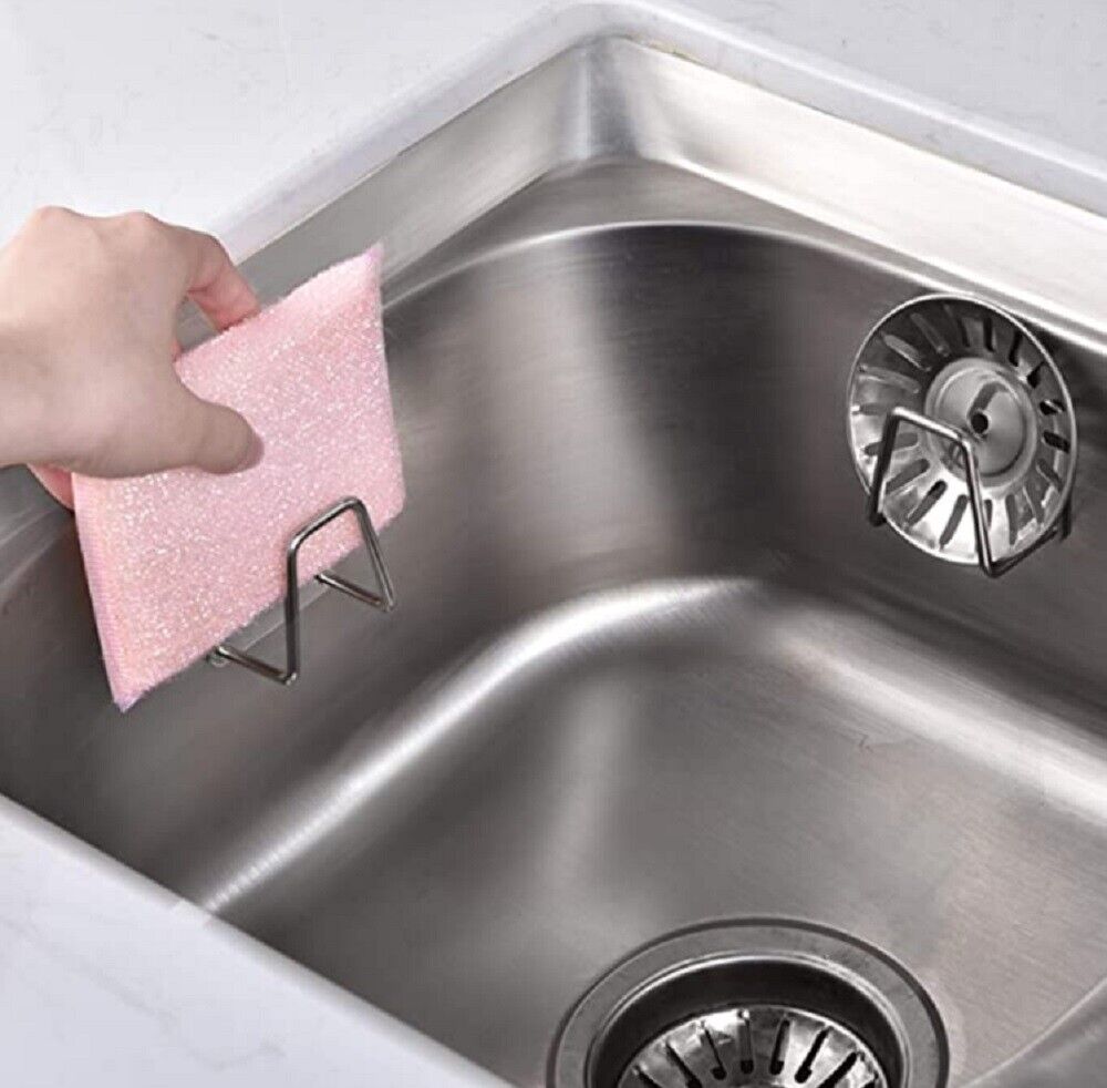 Kitcheniva 4 PCS Adhesive Sponge Holder Sink Caddy