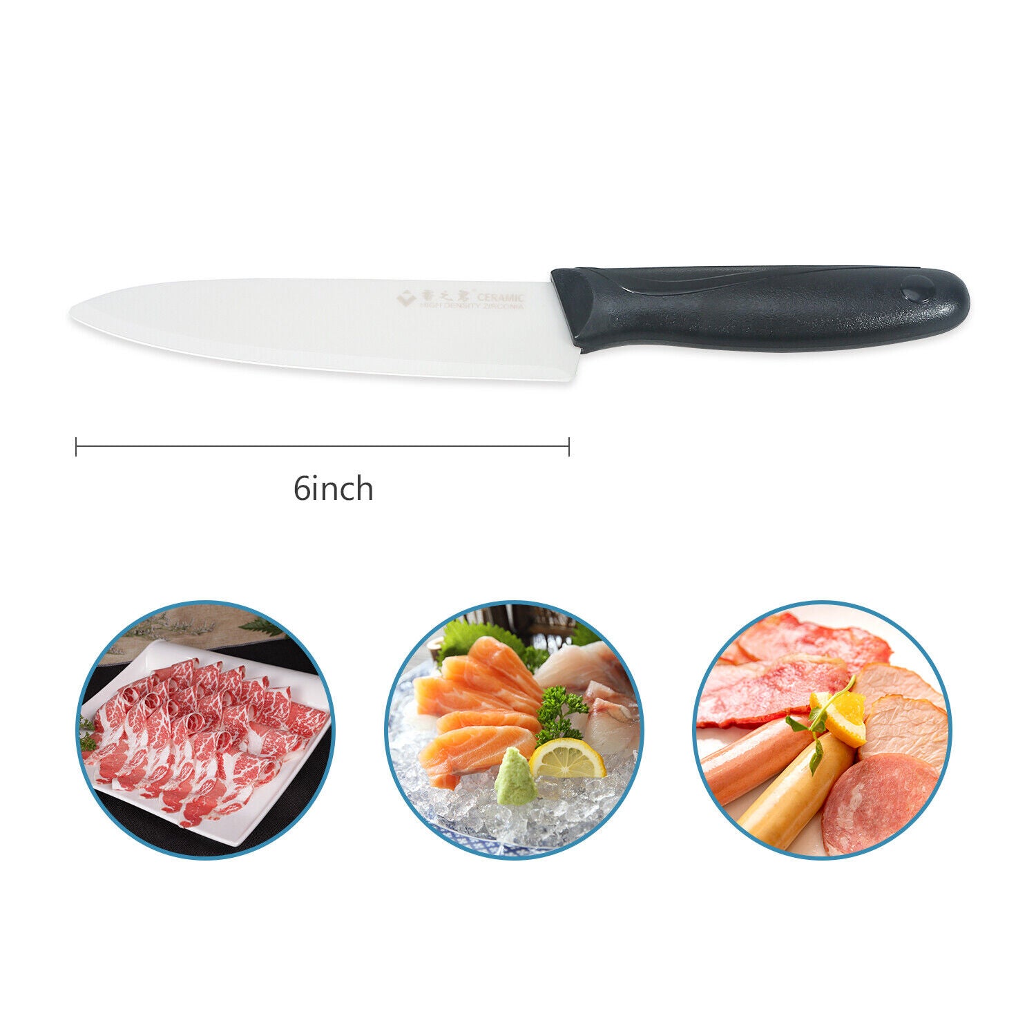 Kitcheniva 3-Times Ceramic Kitchen Knife Set