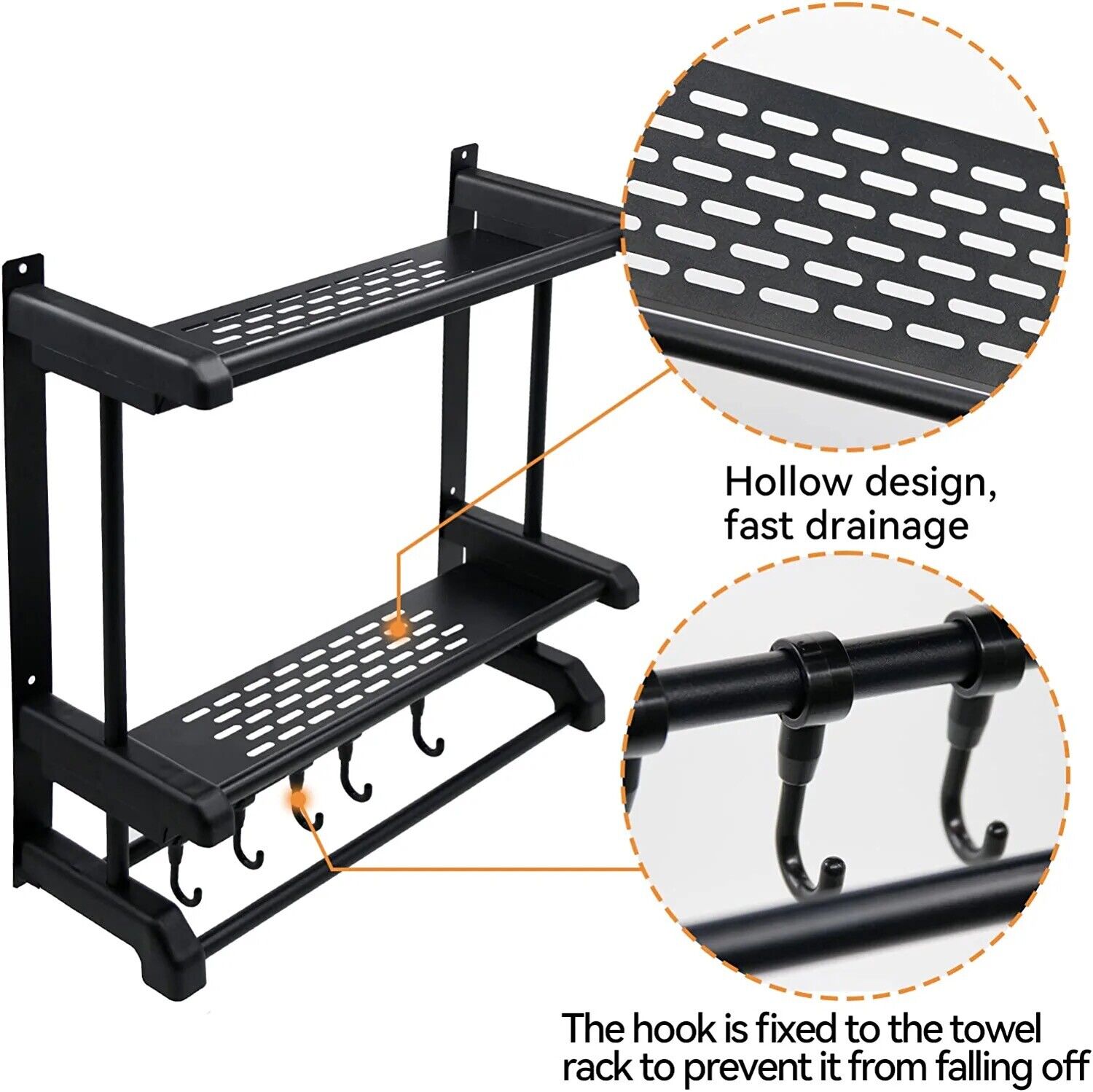 Kitcheniva 2 Layer Triangular Shower Caddy Shelf