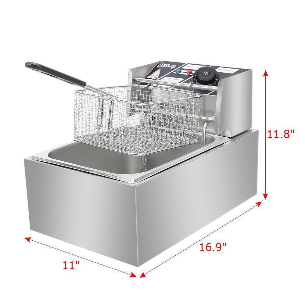 Zokop 6.3QT Electric Deep Fryer Commercial Tabletop