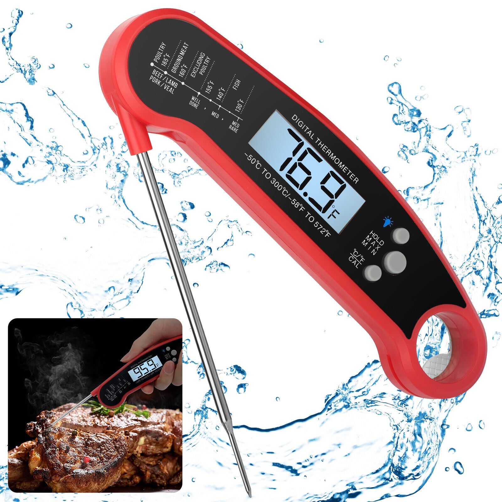 Kitcheniva Instant Read Digital Meat Thermometer