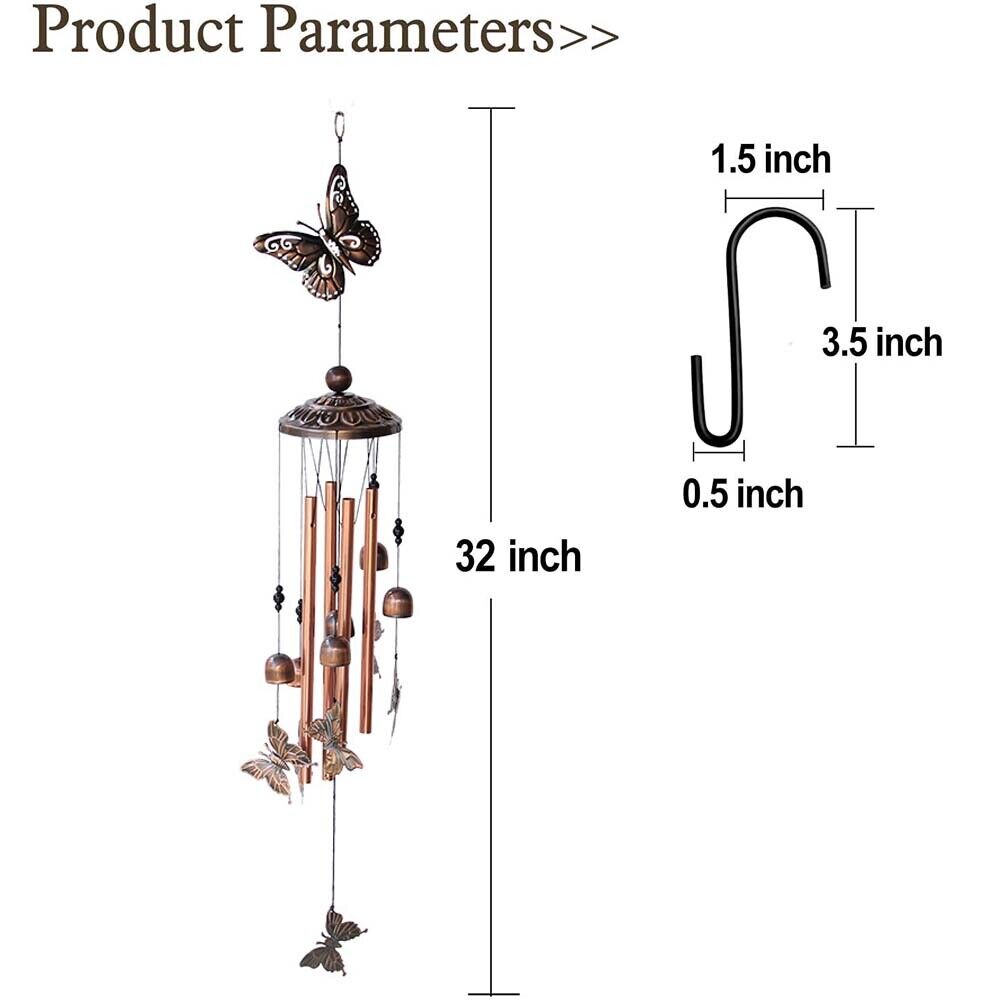 Kitcheniva Retro Deep Tone Resonance Serenity Metal Wind Chimes