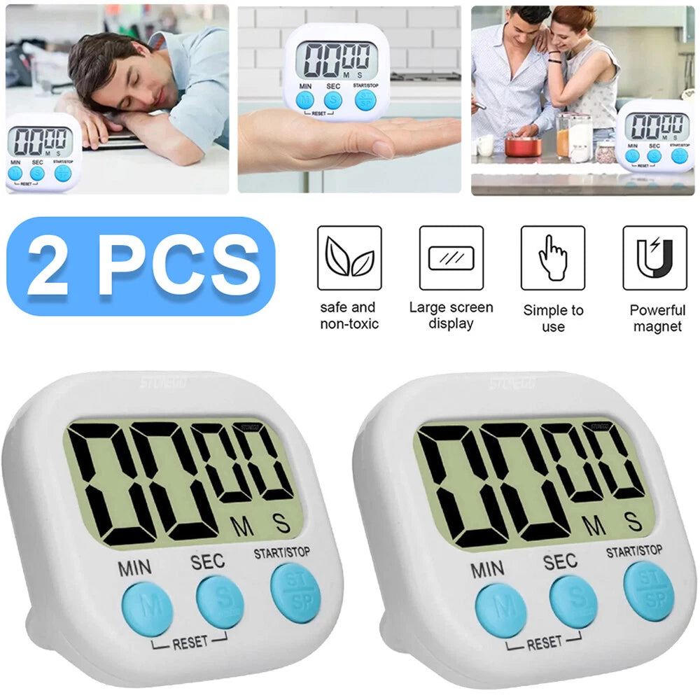 Kitcheniva Magnetic Digital Kitchen Timer 2 Pcs