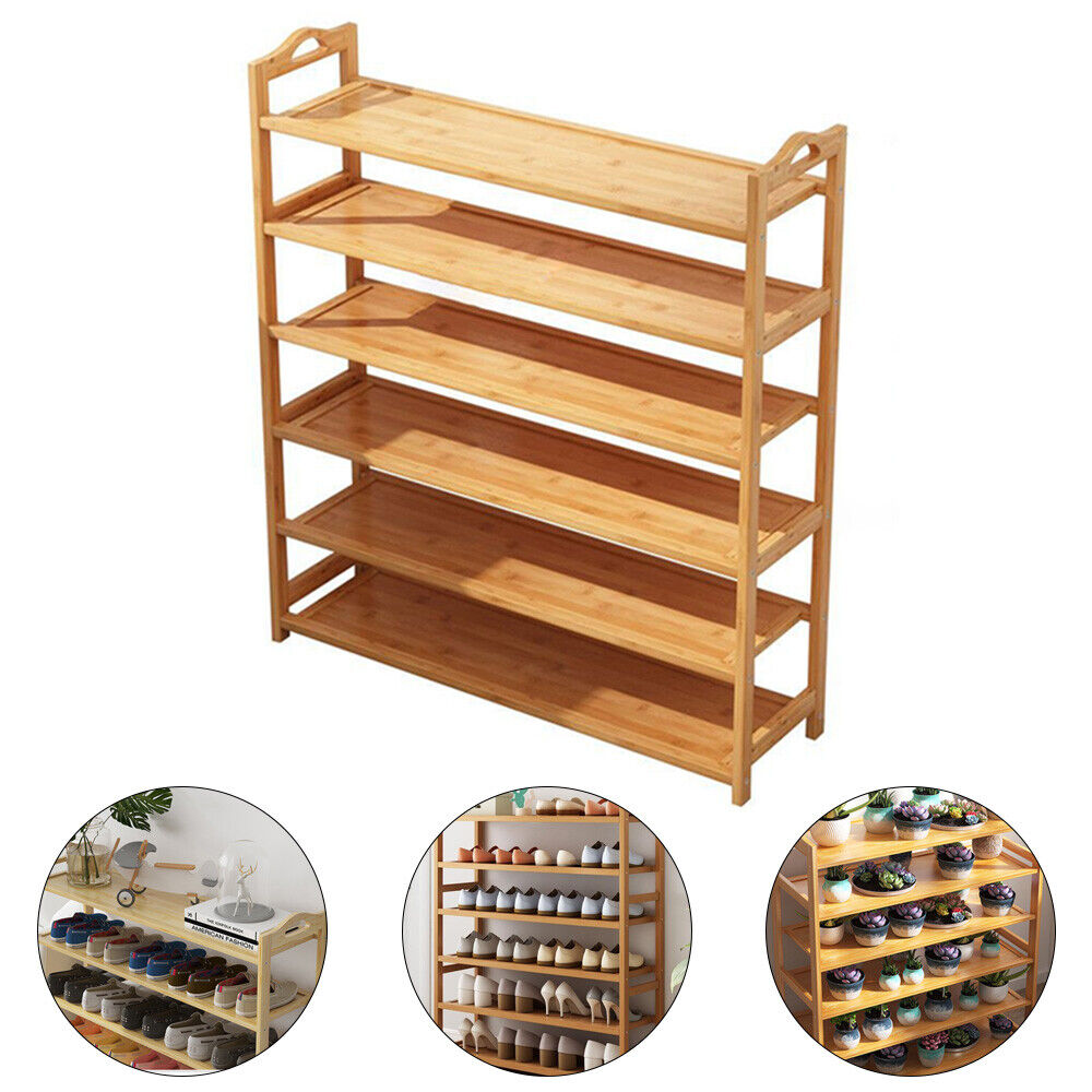 Kitcheniva Wooden Shoe Rack Organizer 6 Tier