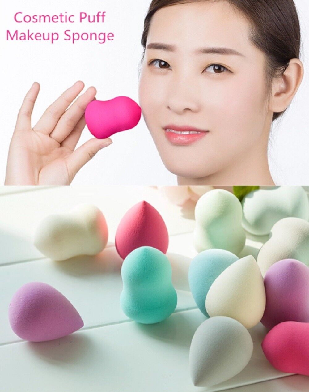 Kitcheniva 3-Pieces Makeup Foundation Sponge Blender Puff Flawless Powder With Makeup Sponge Holder