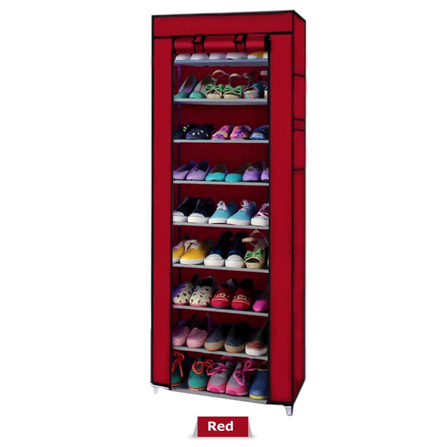 Kitcheniva Portable Shoe Rack 9 Shelf Storage Closet Home Organizer