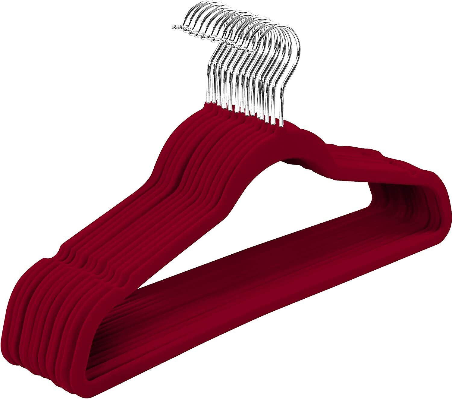 Kitcheniva 30-Pcs Heavy Duty Velvet Clothes Non Slip Hangers