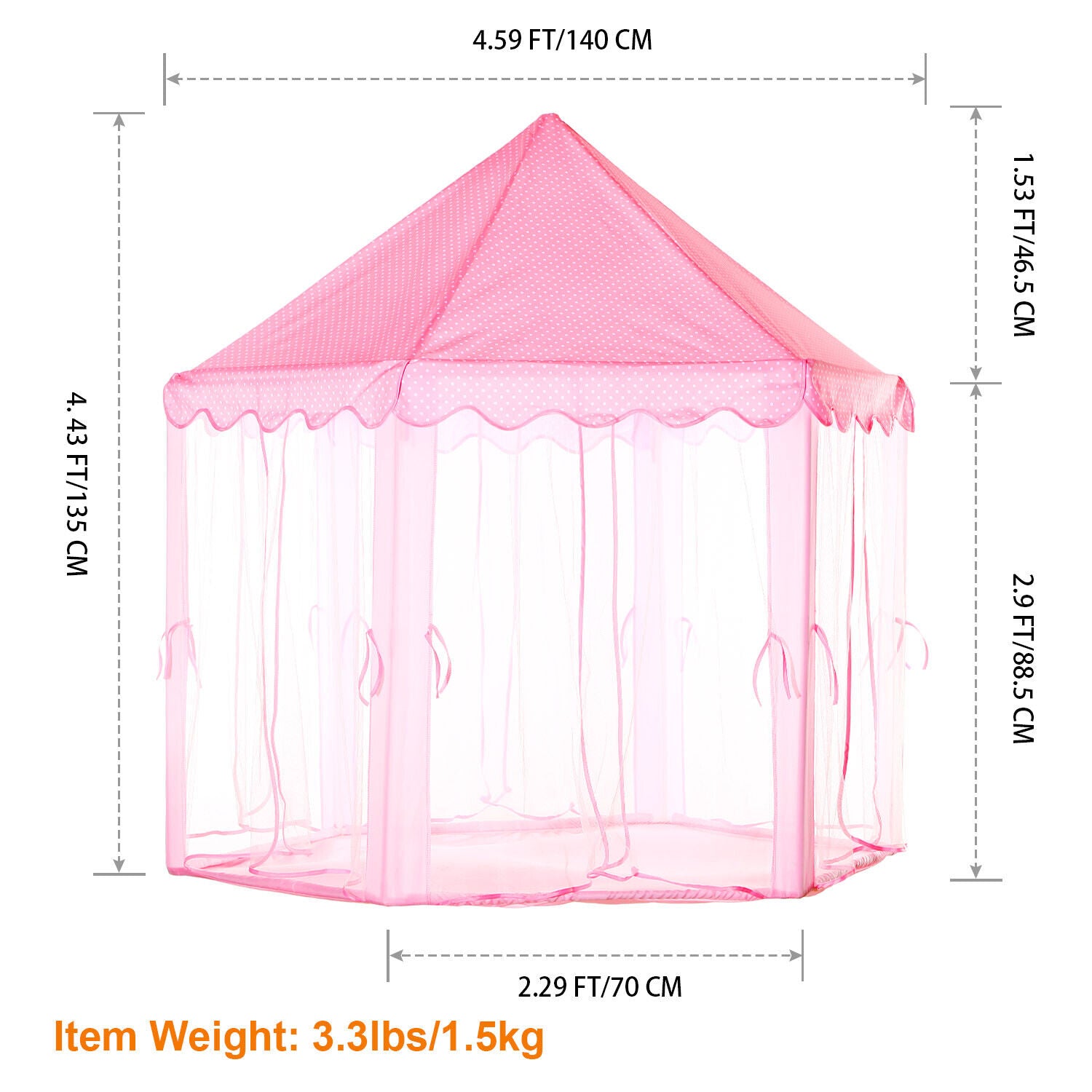 Kitcheniva Girls Princess Castle Play Tents With Carry Bag