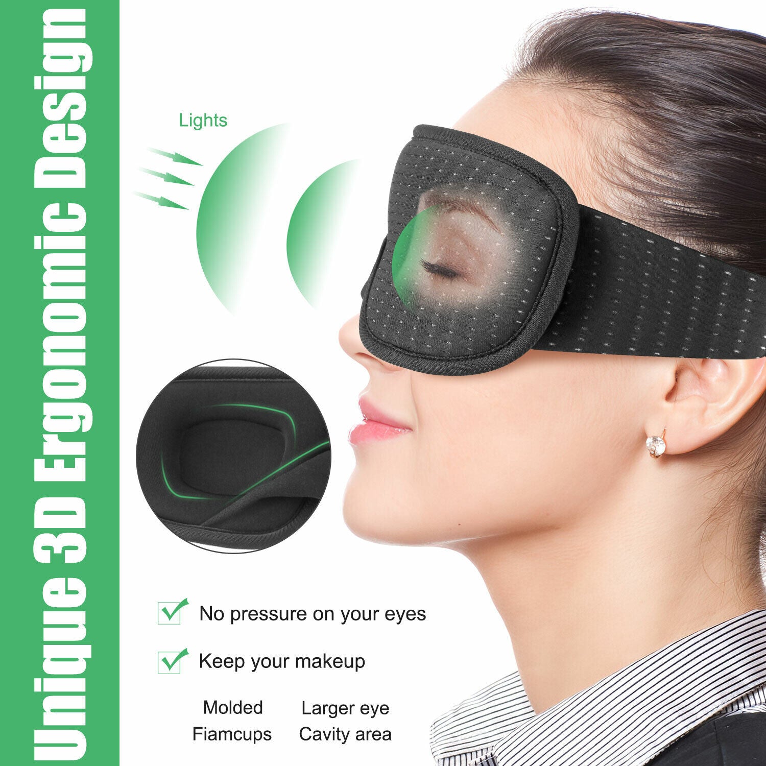 Kitcheniva 3D Eye Mask Block Out Light Soft