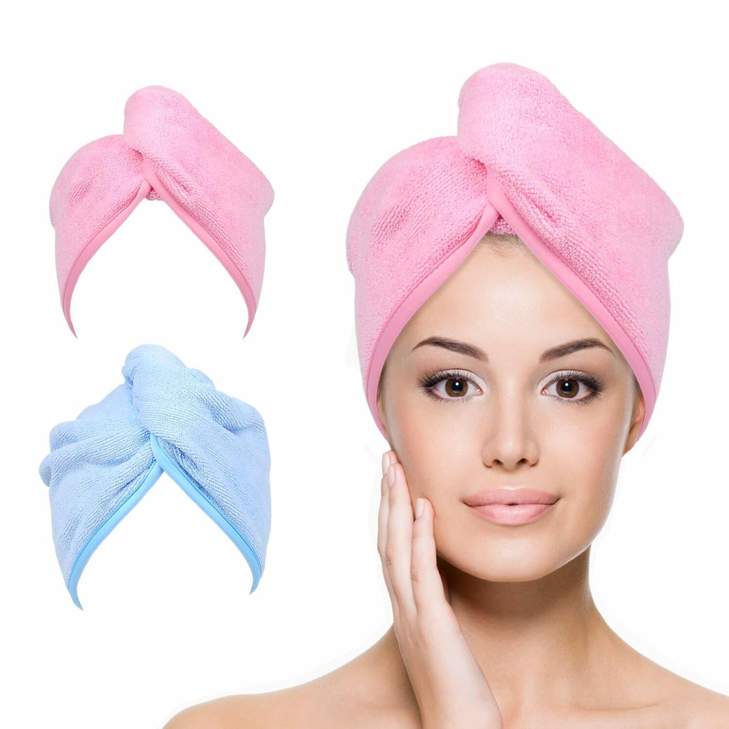 Kitcheniva 2-Pieces Rapid Fast Drying Hair Absorbent Towel