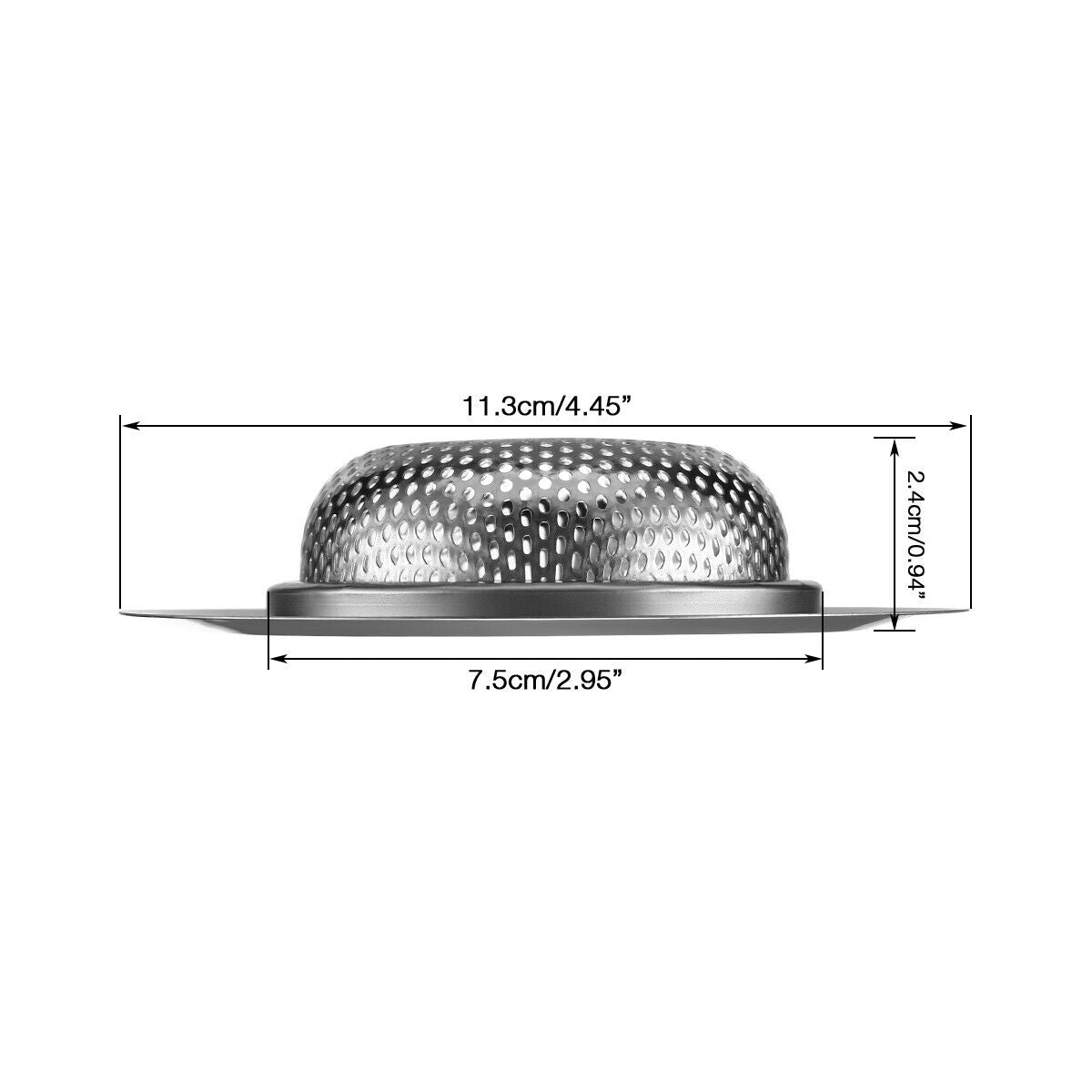 Kitcheniva 2-Pcs Stainless-Steel Kitchen Sink Strainer, 4.5