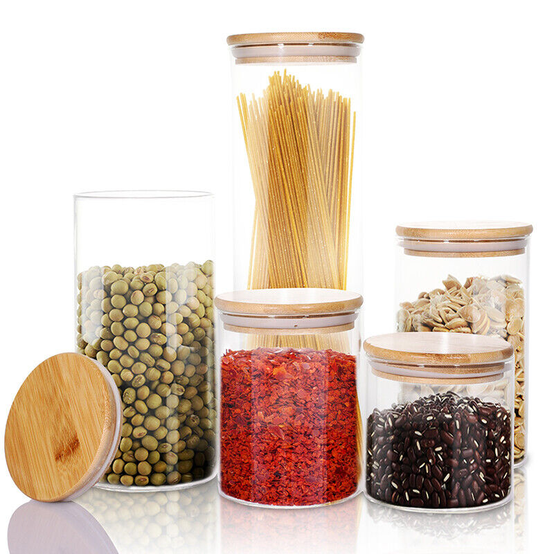 Kitcheniva Glass Food Storage Jars Set of 5