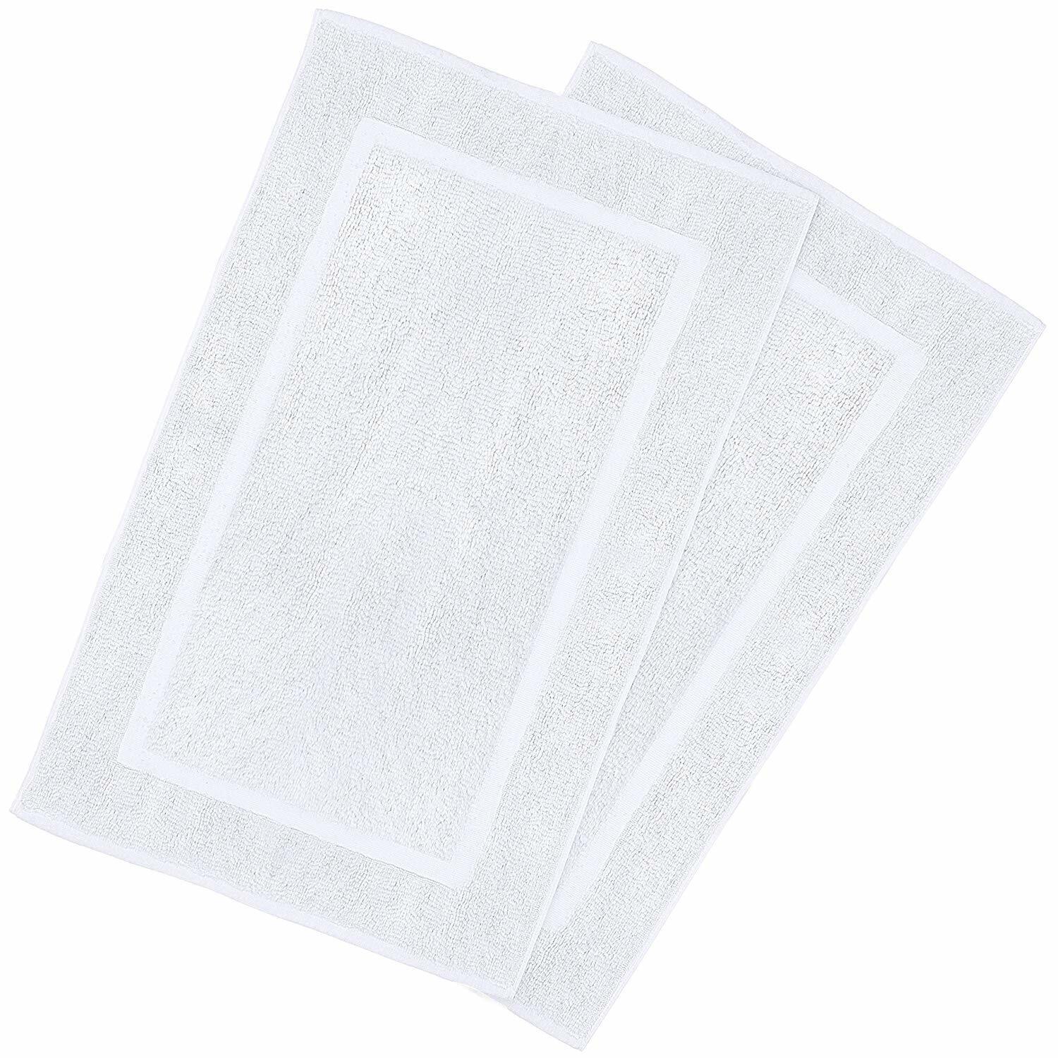 Kitcheniva 2-Pack Cotton Banded Bath Mat Washable 21x34