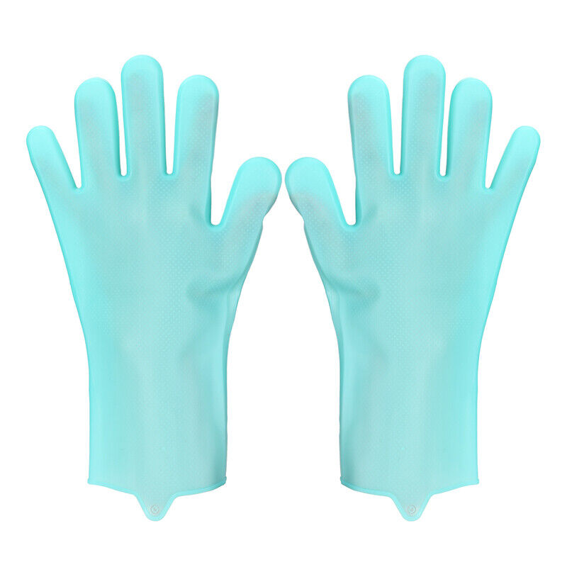 Kitcheniva Pair Magic Dishwashing Cleaning Silicone Sponge Gloves