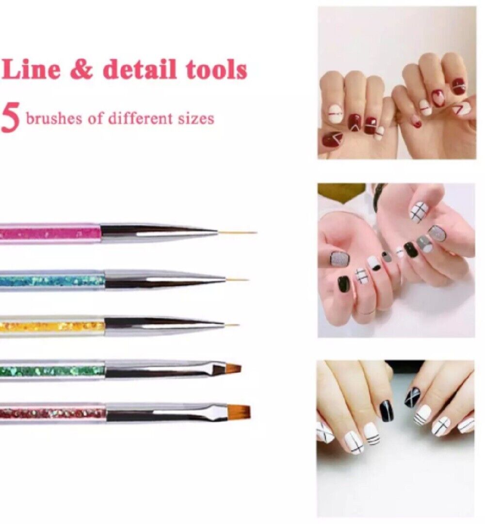 Kitcheniva 5-Pieces Double Ended Nail Art Brushes