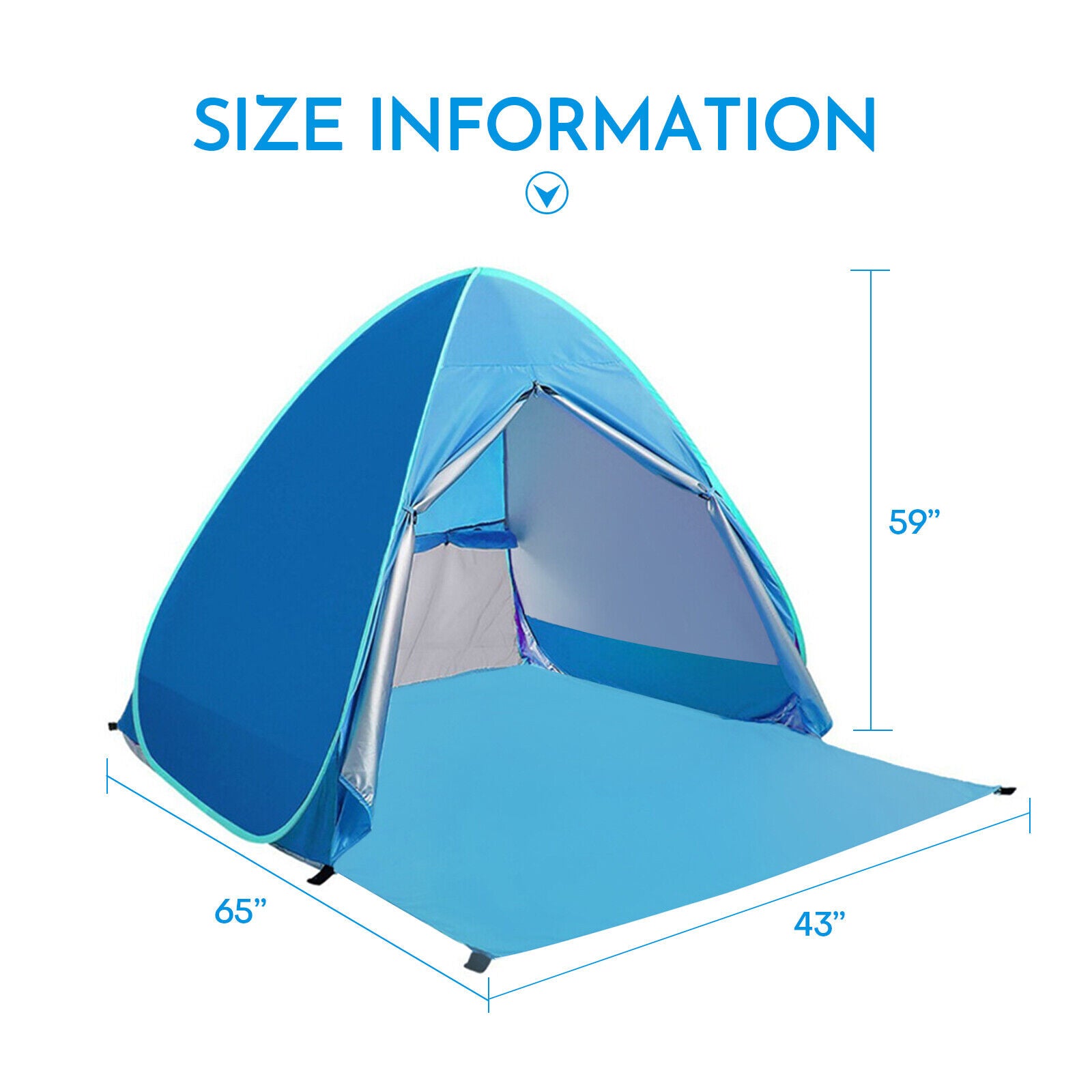 Kitcheniva Portable Pop Up Shade Beach Tent