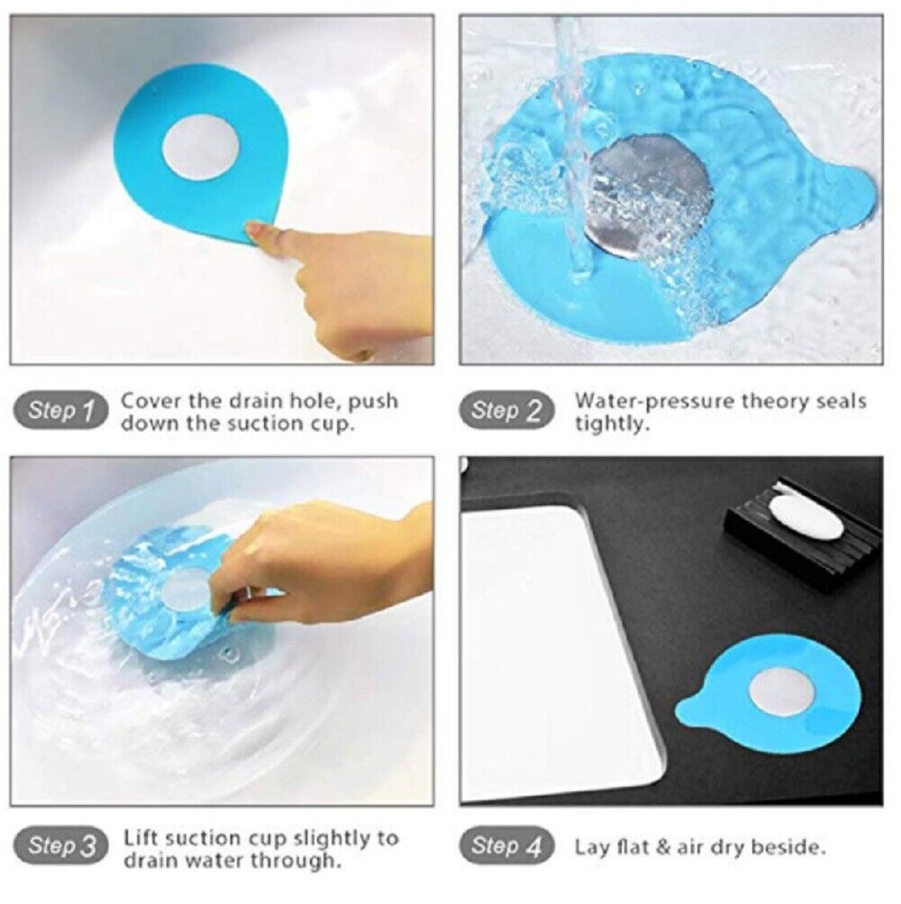 Kitcheniva 2-PCS Silicone Tub Sink Rubber Water Stopper Kitchen Bath