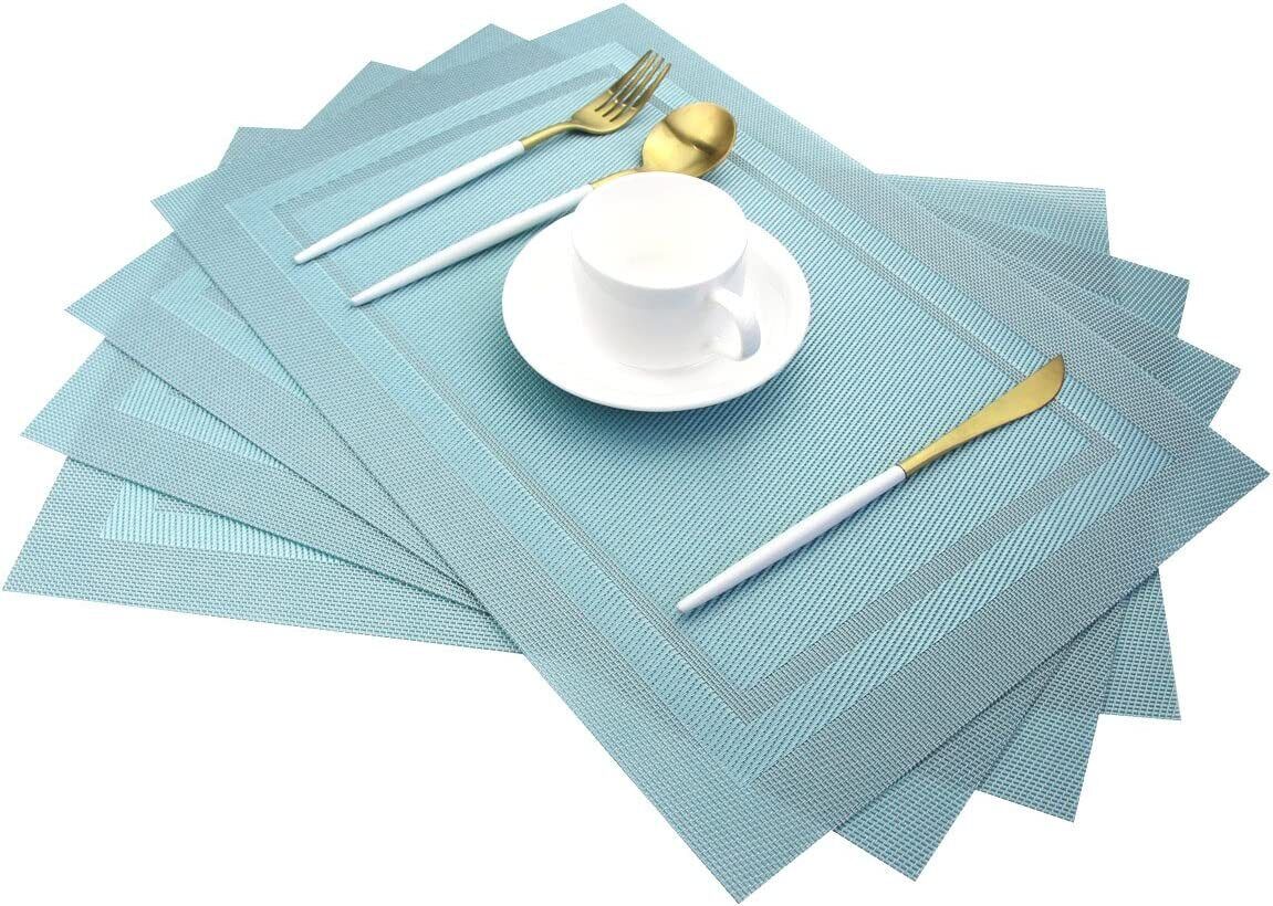 Kitcheniva Washable Mesh Vinyl Woven Table Mats Set of 4