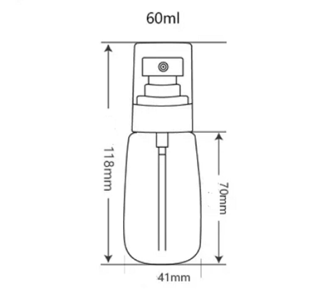 Kitcheniva 3-Pieces Transparent Plastic Round Spray Bottle