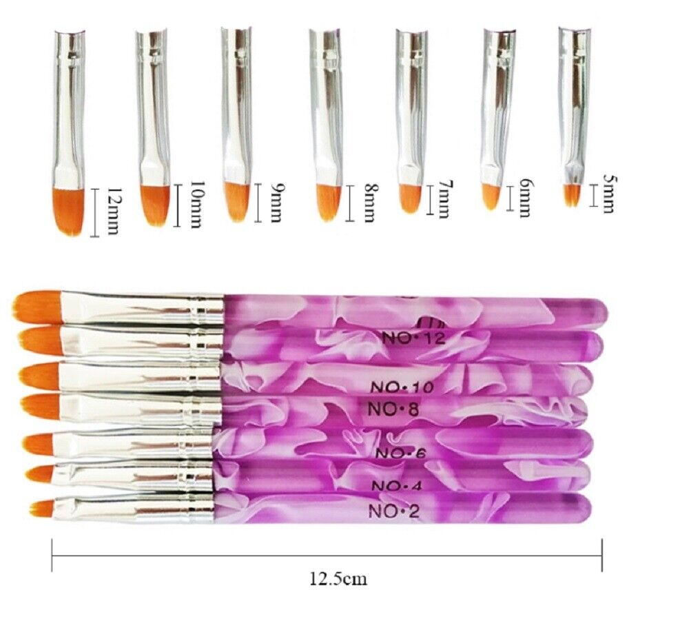 Kitcheniva 7 PCS Acrylic Nail Art Pen Tips Painting Brush