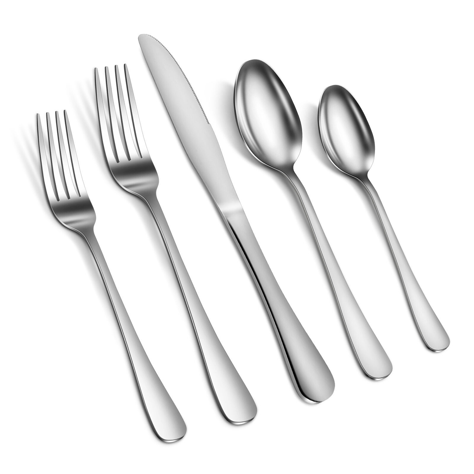 Kitcheniva 20-Pcs Stainless Steel Flatware Set, Silver