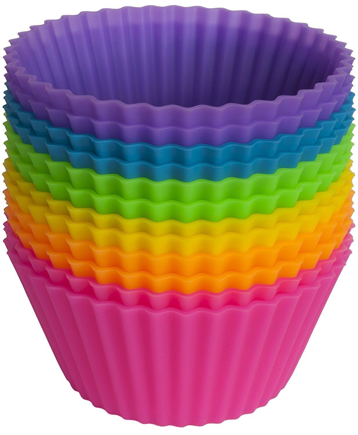 Kitcheniva 12-Pieces Silicone Cupcake Liner Baking Cup Mold