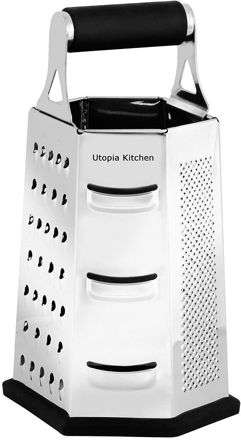 Utopia Cheese Grater 6 Sided Cheese Shredder