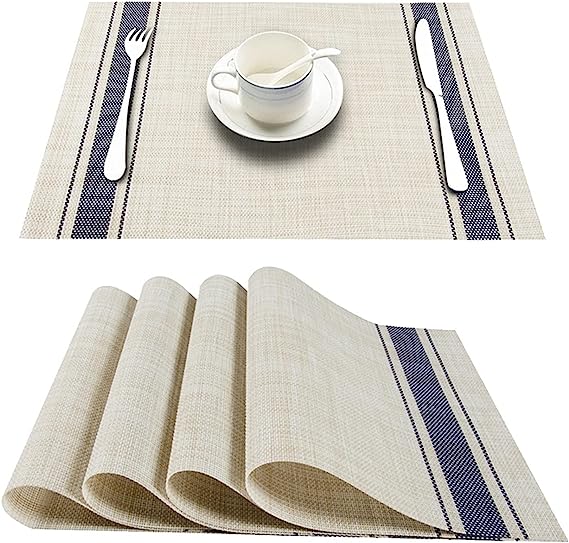 Kitcheniva Non-Slip Heat Insulation Dining Placemats Set of 4