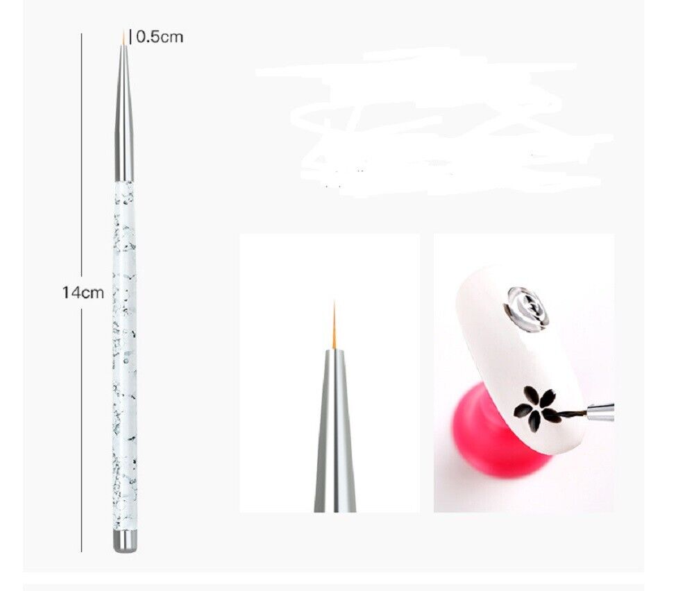 Kitcheniva 3 Pieces Nail Art Pen Dotting Painting Drawing UV Gel Liner