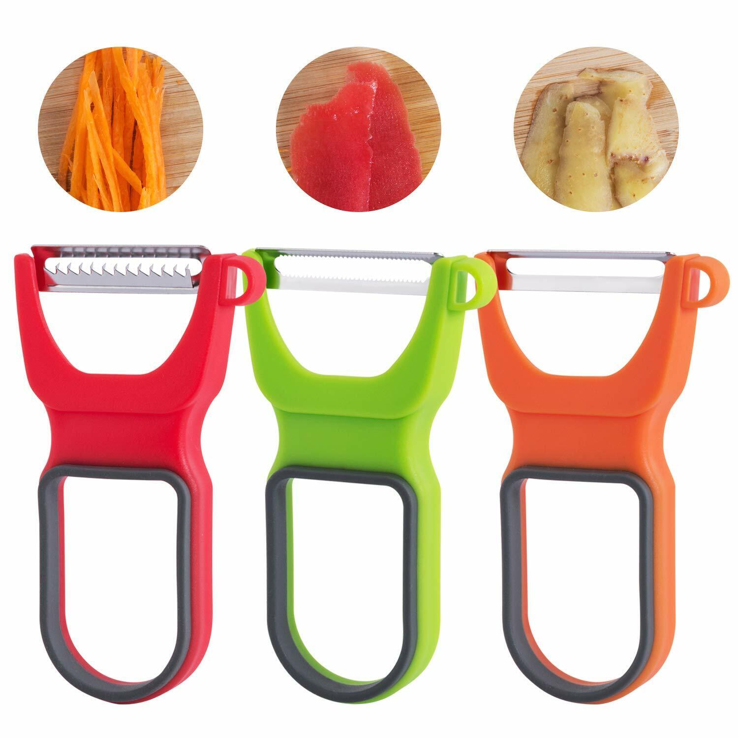 Tika 3-Pieces Potato Peeler Vegetable Cutter Stainless Steel