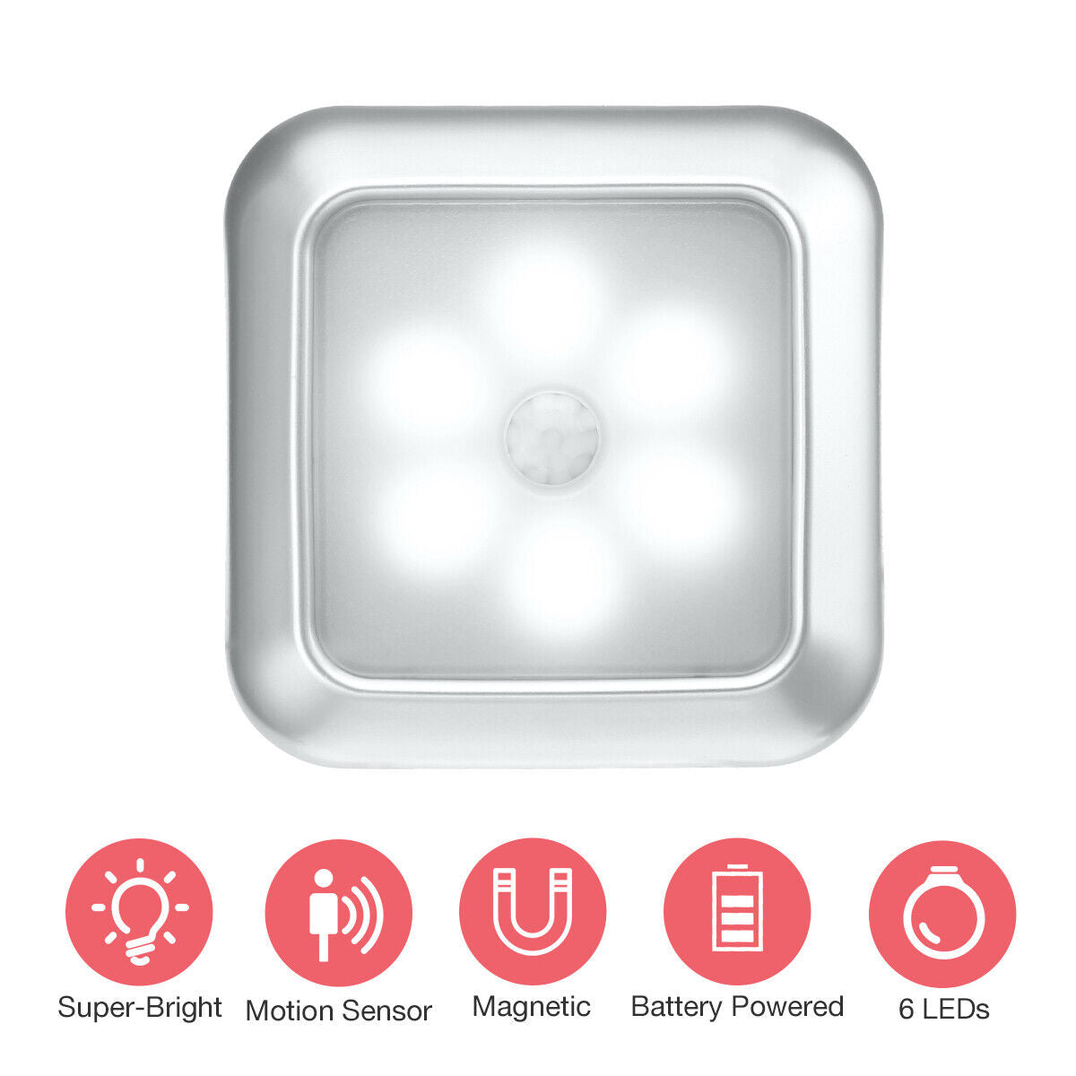 Kitcheniva Wireless Motion Sensor Night Light 6-LED