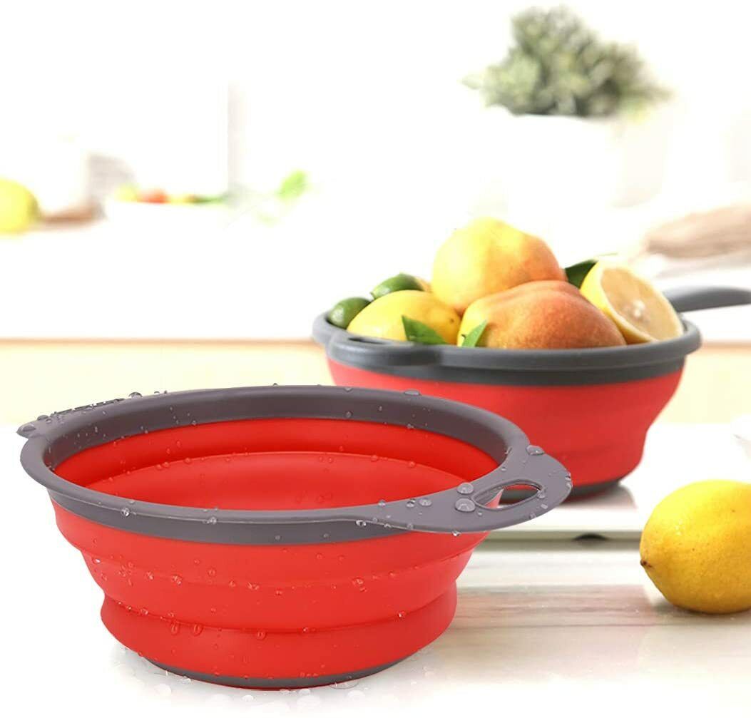 Kitcheniva 3-Pcs Strainer Foldable Collapsible Colander