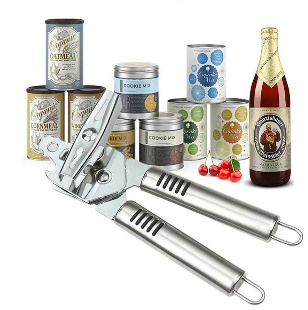 Kitcheniva Can Opener Bottle Stainless Steel Heavy Duty Blades Strong Professional Chef