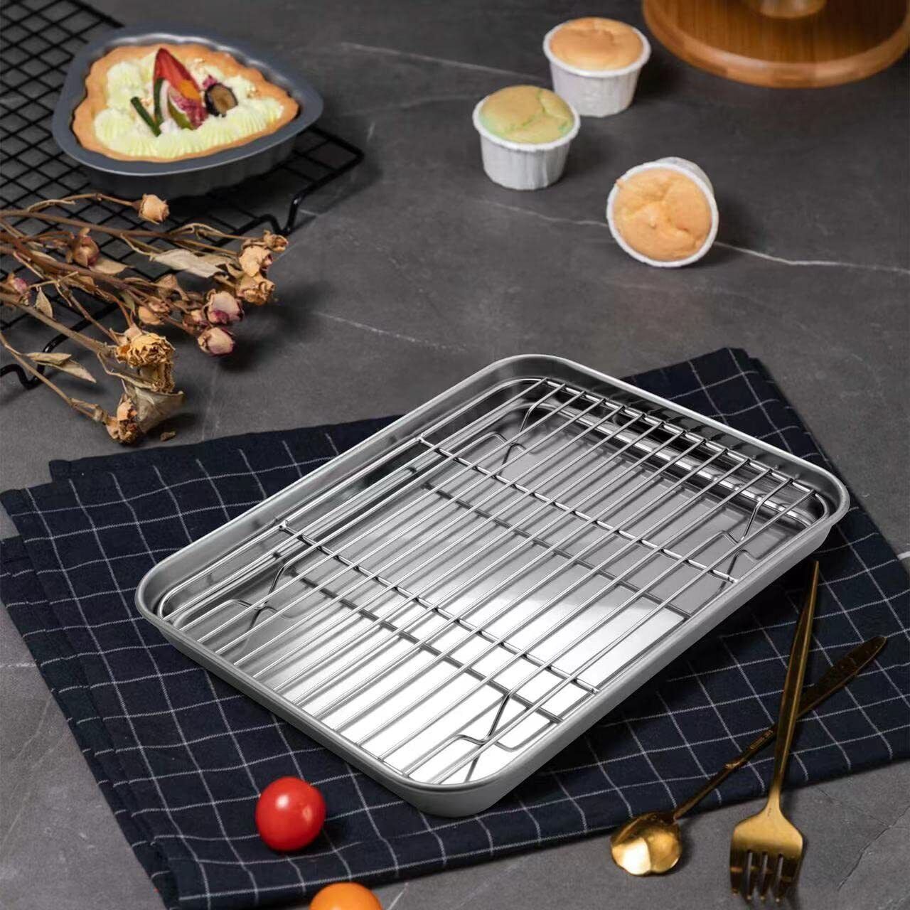 Kitcheniva Baking Sheet with Rack Set Nonstick Stainless Steel, XL