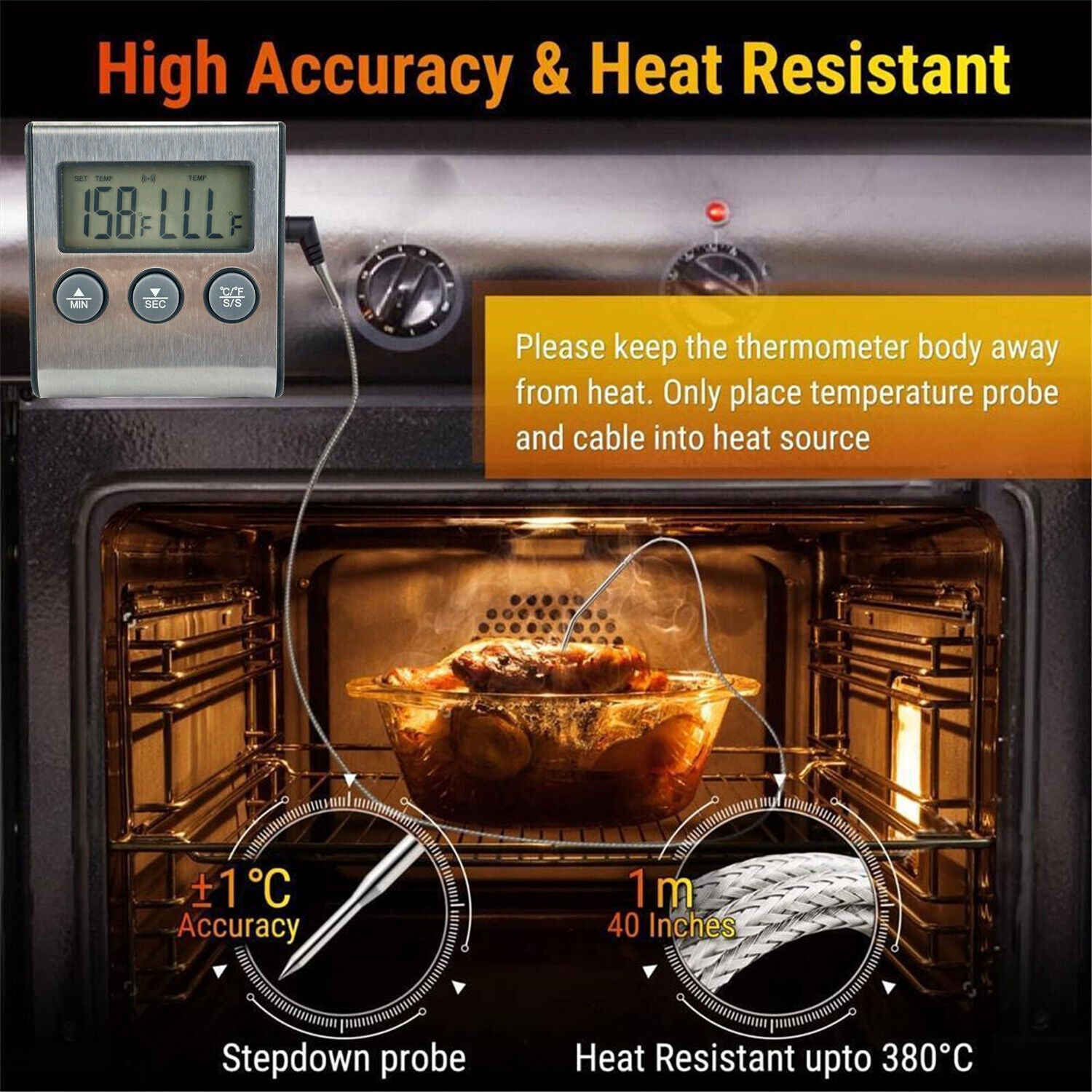 Kitcheniva Electronic Food Thermometer