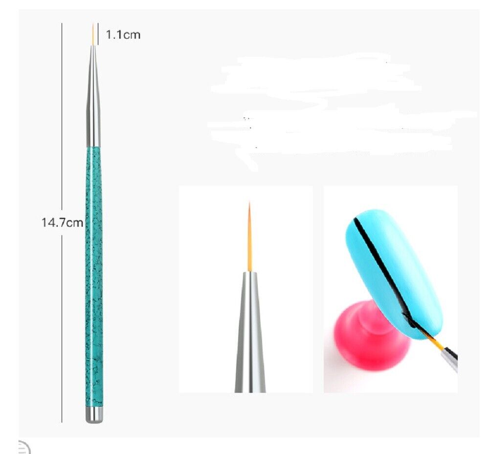 Kitcheniva 3 Pieces Nail Art Pen Dotting Painting Drawing UV Gel Liner