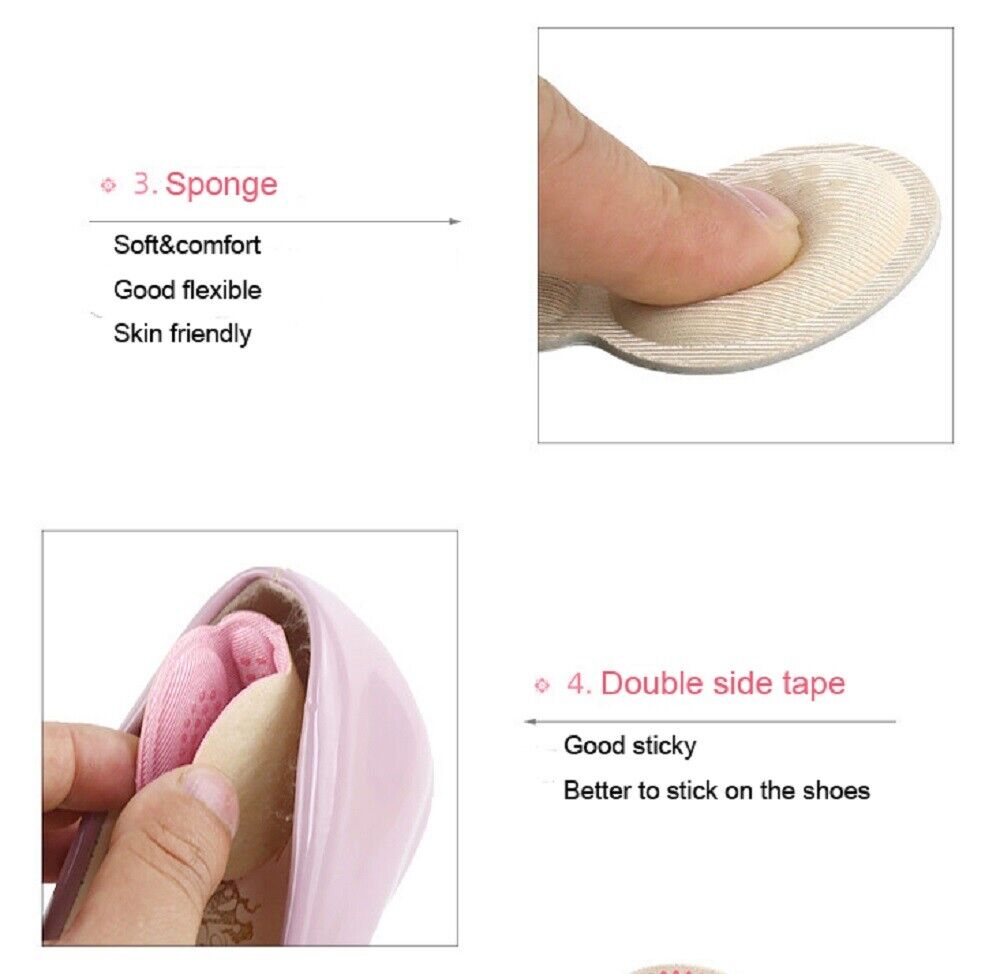 Kitcheniva 4 Pairs Anti-Slip High Heel Cushion Self-Adhesive Shoe Pads