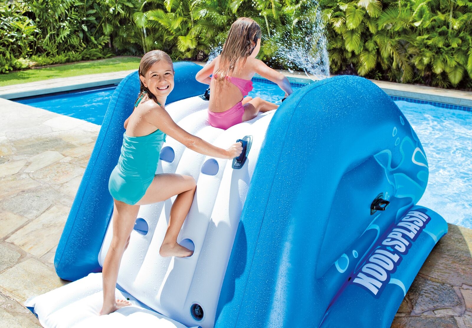 Kitcheniva Kool Splash Inflatable Pool Water Slide And Inflatable UFO Chair