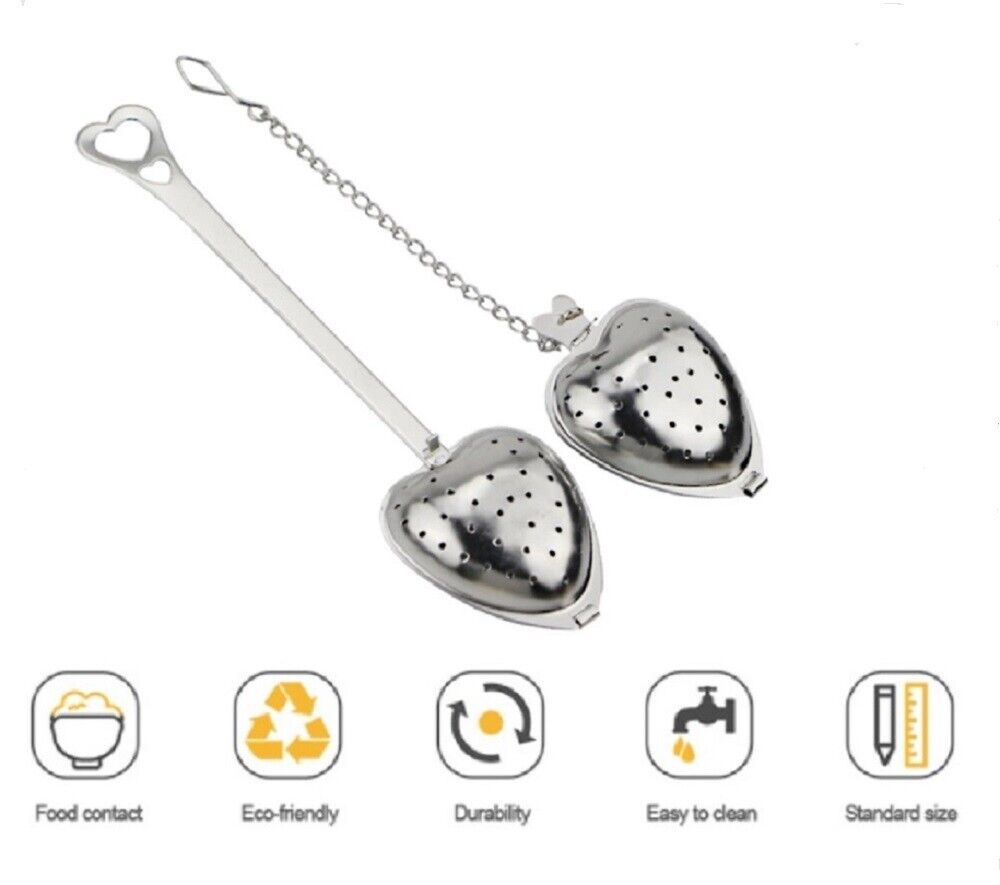 Kitcheniva 4 PCS Tea Infuser for Loose Tea Heart Shaped