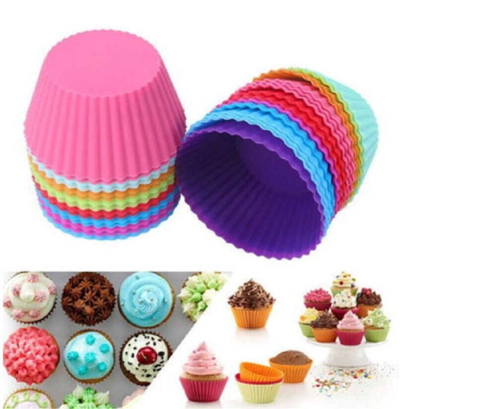 Kitcheniva 12 PCS Silicone Cupcake Liner Baking Cup Mold