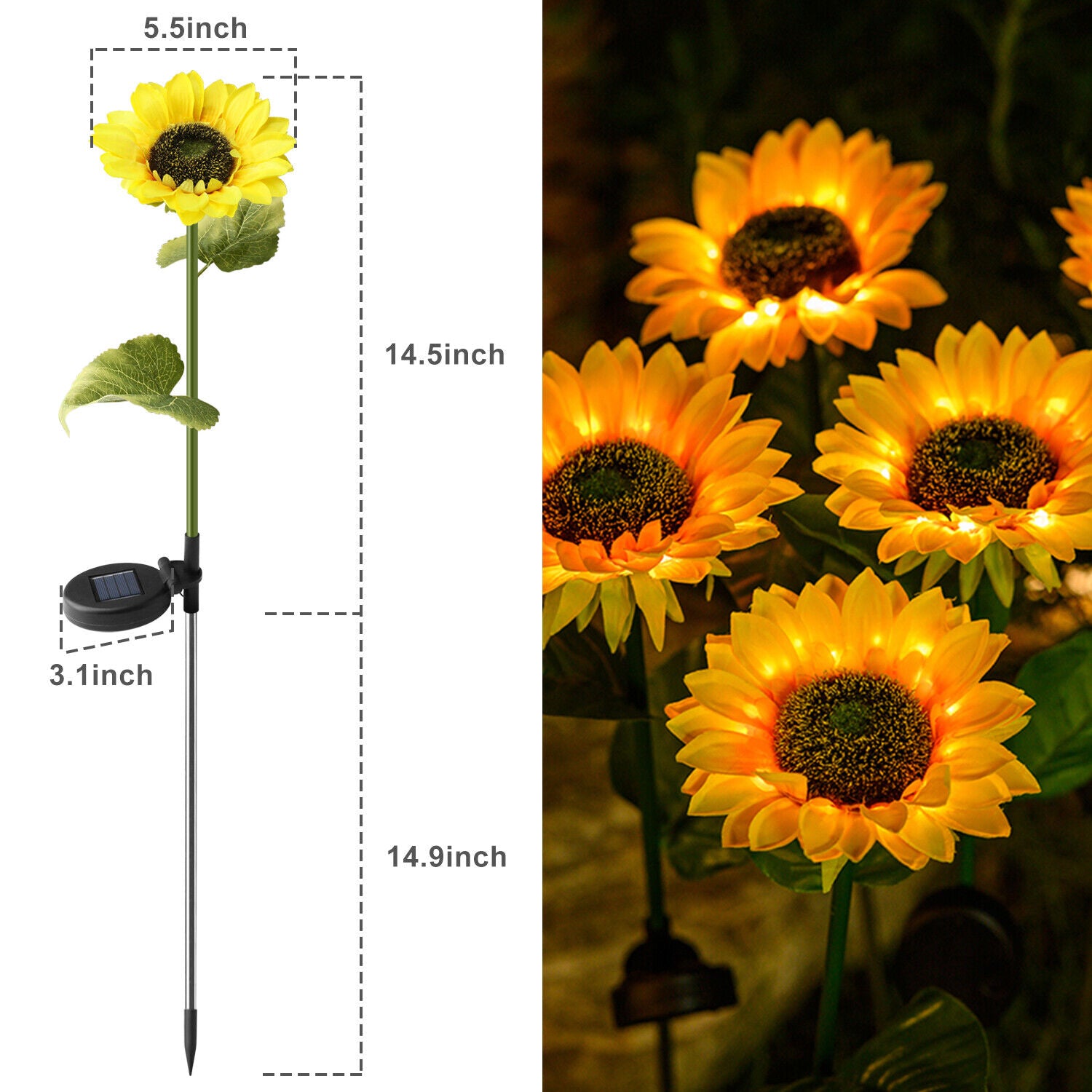 Kitcheniva Solar Sunflowers LED Lights