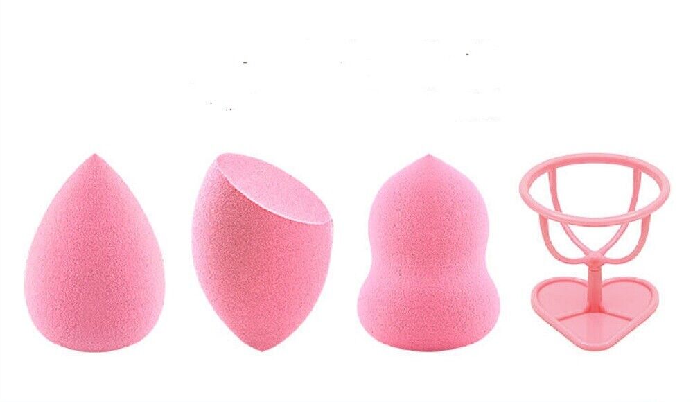 Kitcheniva 3-Pieces Makeup Foundation Sponge Blender Puff Flawless Powder With Makeup Sponge Holder