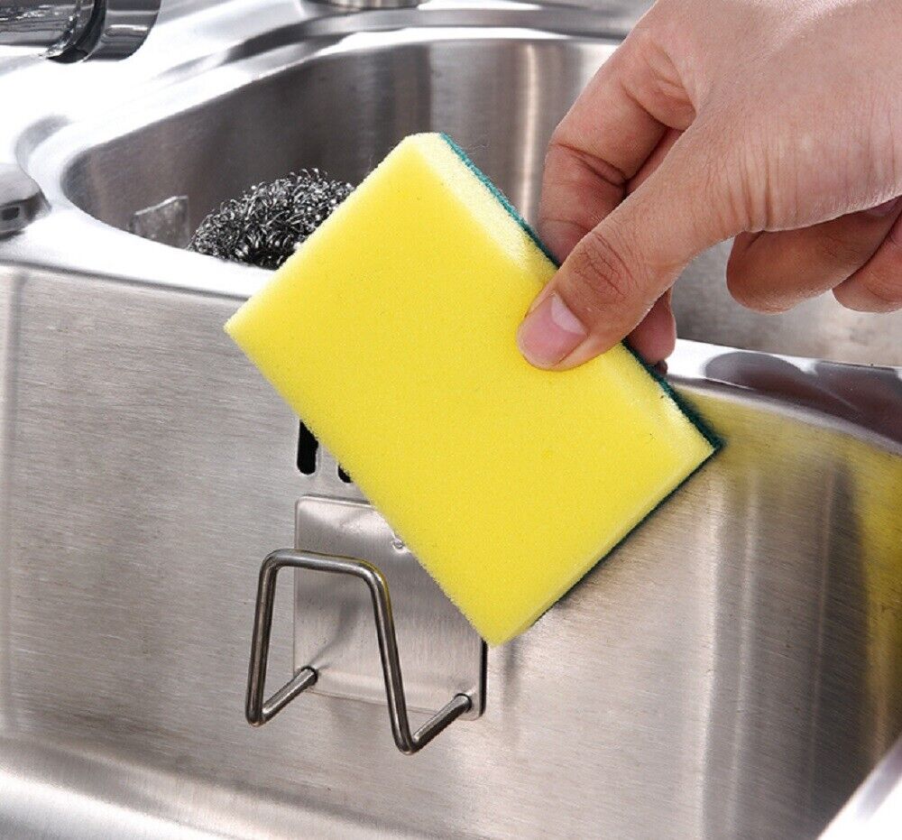 Kitcheniva 4 PCS Adhesive Sponge Holder Sink Caddy