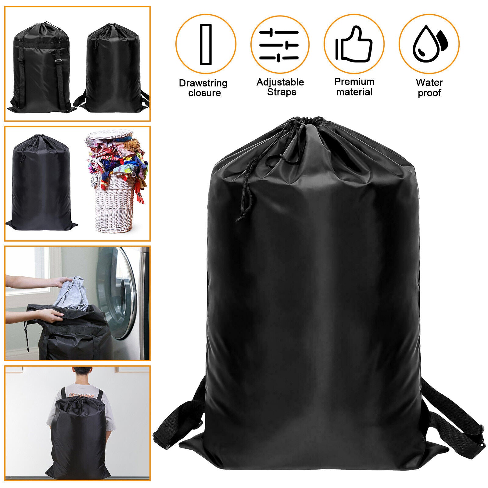 Kitcheniva Large Laundry Backpack Bag Luggage Storage Heavy Duty