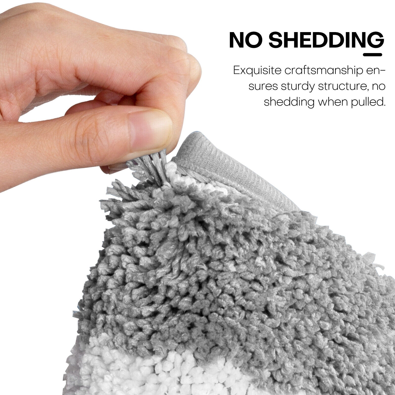 Kitcheniva Microfiber Absorbent Shaggy Bathroom Mat, 19.6